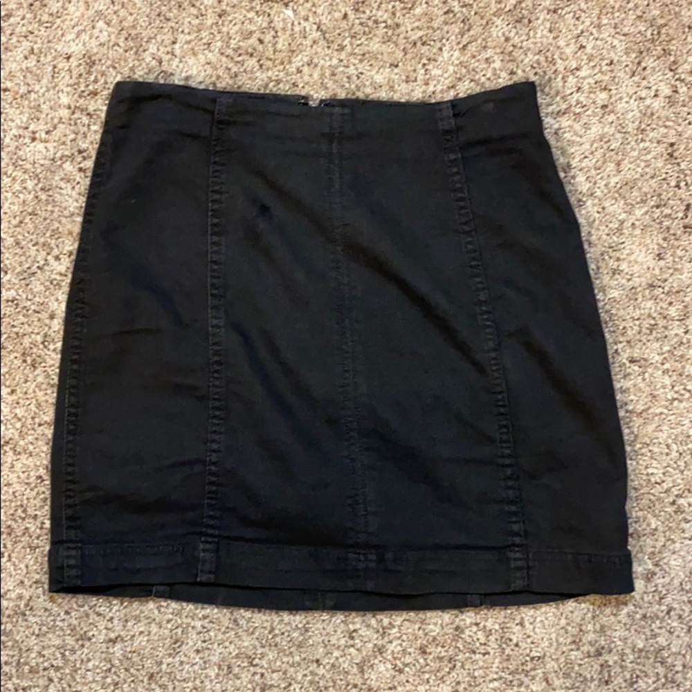 Black free people mini skirt